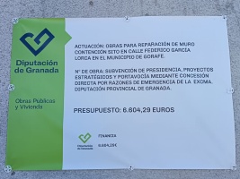 Obras preparación de Muro Contención